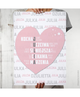 Julia - serce różowe -...