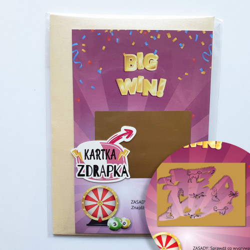 Kartka Loteria BIG WIN  - jestem w ciąży