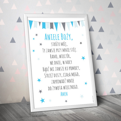 Plakat modlitwa niebieska