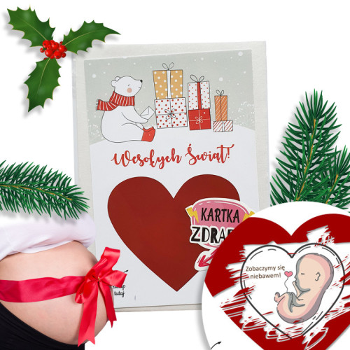 Ogłoszenie ciąży ZDRAPKA - BOŻE NARODZENIE