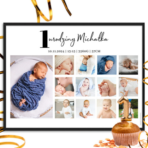 Kolaż mój pierwszy roczek + 13 zdjęć