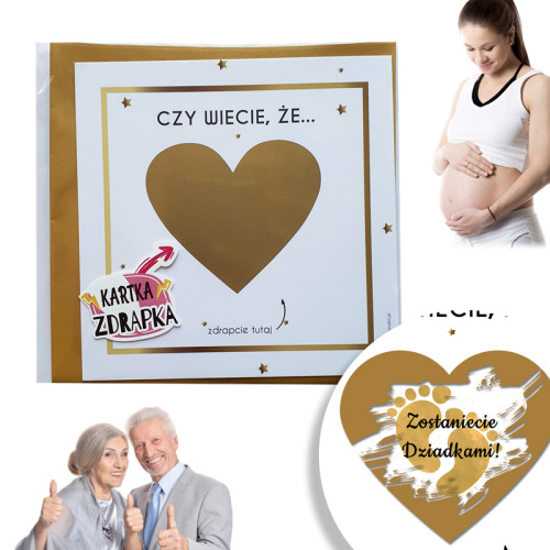 Ogłoszenie CIĄŻY zdrapka - zostaniecie dziadkami